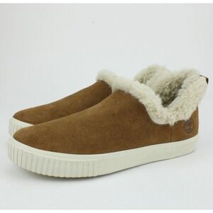 Timberland Womens Skyla Bay Faux Fur Slip‎ On Shoe Brown Rust Size 9 1/2